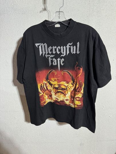 Discover Camiseta vintage 1999 Mercyful Fate King Diamond Banda de heavy metal Judas Priest