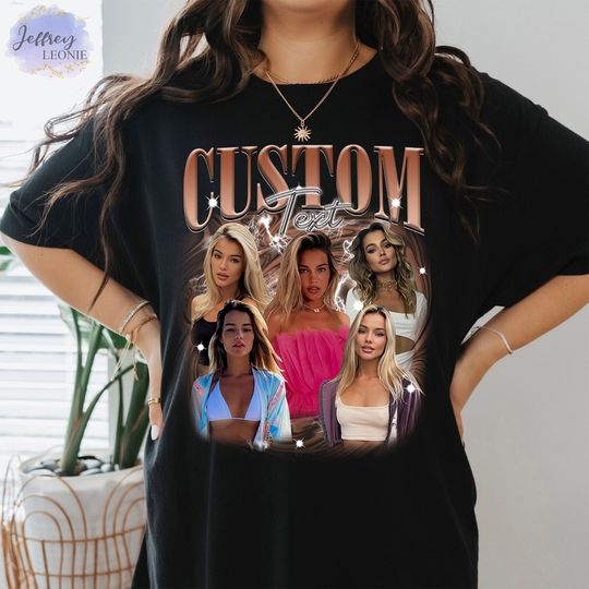 Discover Custom Your Own Picture T-shirts, Custom Photos Wife Husband Shirts, Girlfriend Face Tee, Custom Photo Vintage T-Shirts, Insert Your Design