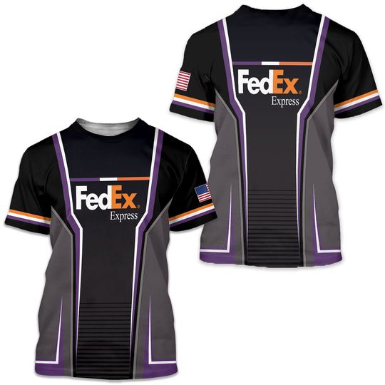 Discover Camiseta Fedex com bandeira dos EUA