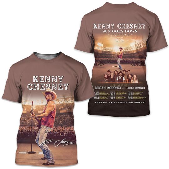 Discover K Ches Sun Goes Down 2024 Tour com Megan Moroney e Uncle Kracker Camisa 3D