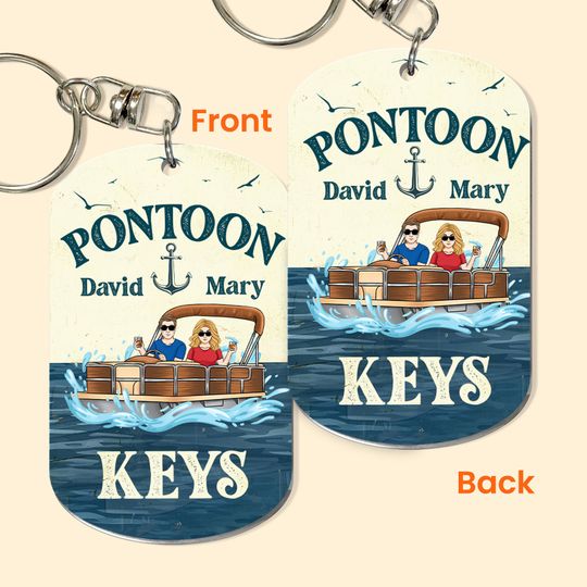 Discover Pontoon Keys For Husband And Wife - Personalized Keychain