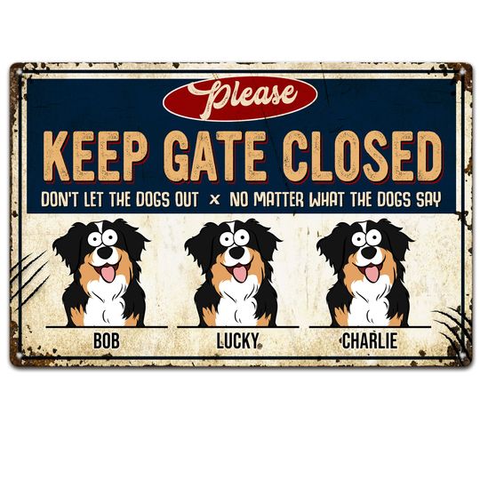 Discover Don't Let The Dogs Out - Personalized Metal Sign
