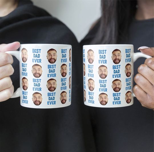 Discover Best Dad Ever Gift For Dad Custom Face - Personalized Photo Mug