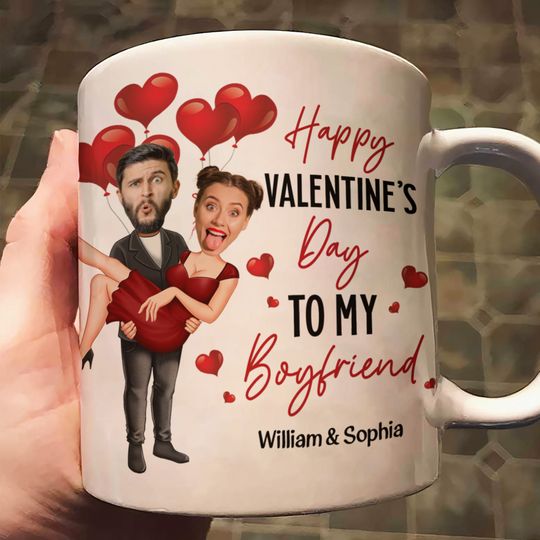 Discover Happy Valentine's Day To My Love - Personalized Photo Mug - Valentine's Day Gifts For Men, Husband, Him, Boyfriend