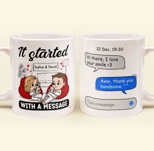 Discover It Started With A Message - Personalized Mug