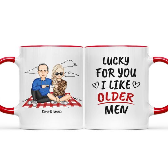 Discover Lucky For You Custom Husband Wife Couple Gift Personalized Accent Mug