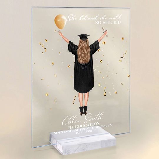 Discover So She Did - Personalized Acrylic Plaque