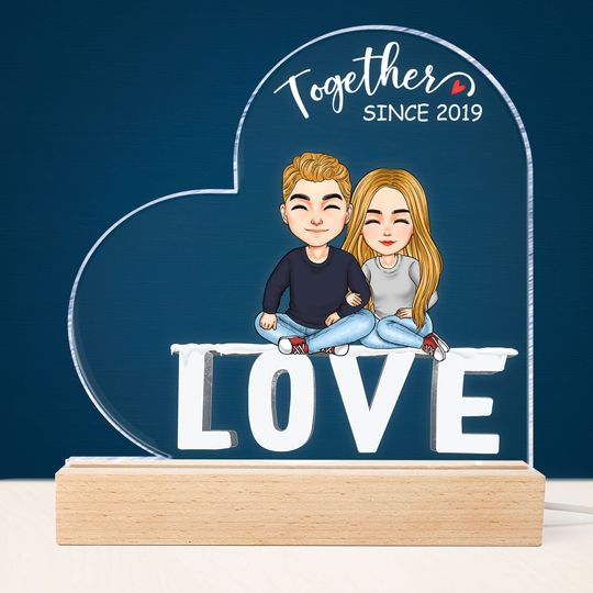 Discover Together Since - Personalized LED Light