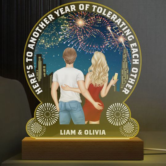 Discover Tolerating Each Other Custom Couples Personalized Shaped Plaque Light Bases