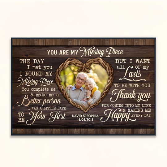 Discover You Are My Missing Piece - Personalized Photo Poster