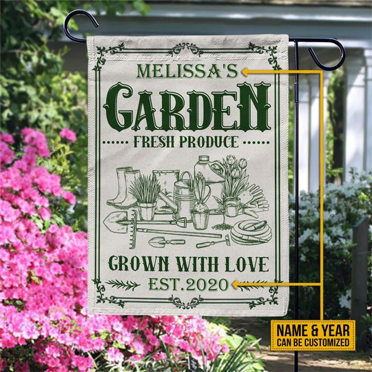 Discover Gardening Grown With Love Customized Custom Personalized Flag
