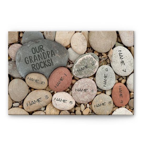 Discover Our Grandpa/Grandma Rocks - Personalized Poster