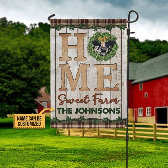 Discover Farm Cattle Sweet Farmhouse Customized Personalized Flag