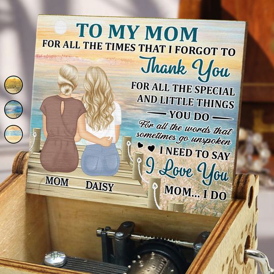 Discover I Need To Say I Love You Custom Gift For Mother Grandma Personalized Hand Crank Music Box