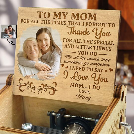 Discover Custom Imgae I Need To Say I Love You Mother Grandma Personalized Hand Crank Music Box