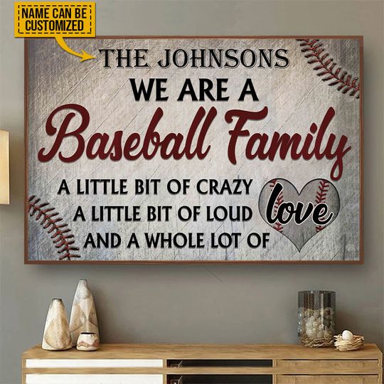 Discover Baseball Family A Little Bit Of Custom Personalized Poster