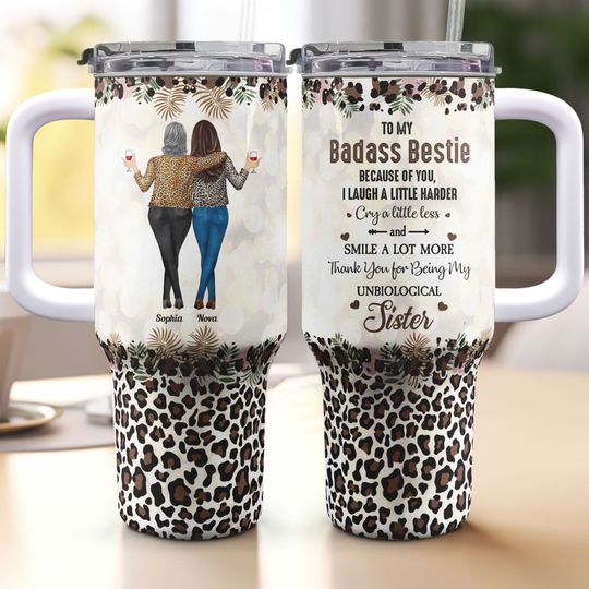 Discover Because Of You I Laugh A Little Harder - Personalized 40oz Tumbler With Straw