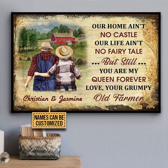 Discover Farm Old Couple Our Home Custom Personalized Poster