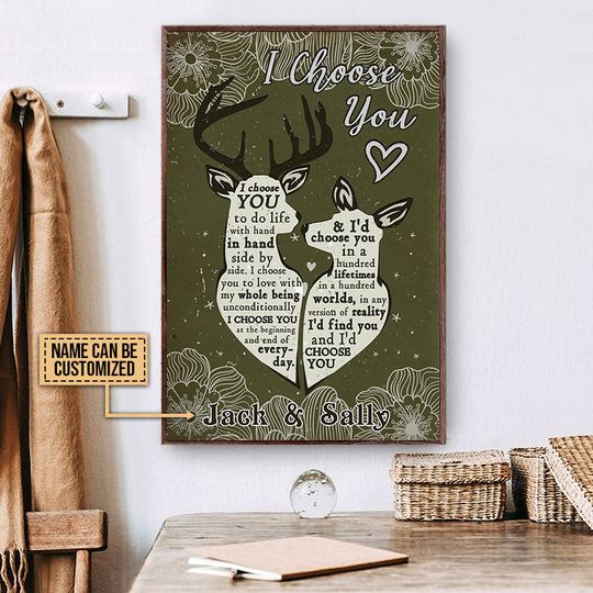 Discover Deer I Choose You Custom Personalized Poster