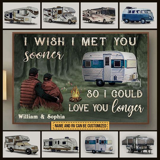 Discover Camping Couple I Met You Sooner You Custom Personalized Poster