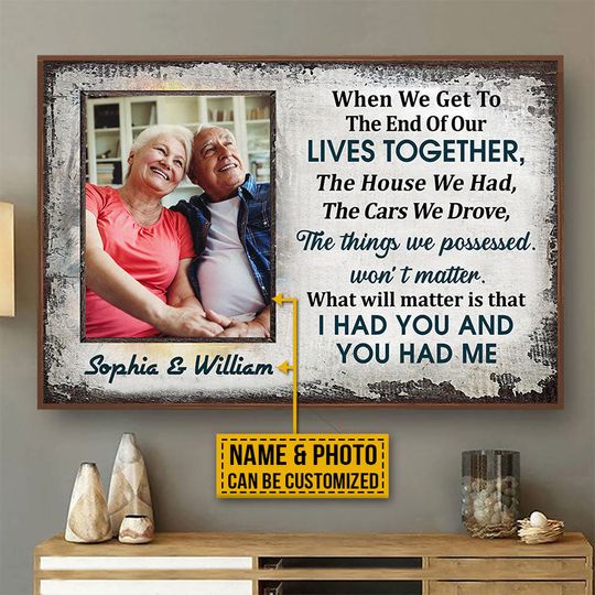 Discover Custom Photo Old Couple Husband Wife When We Get Photo Gift Custom Personalized Poster