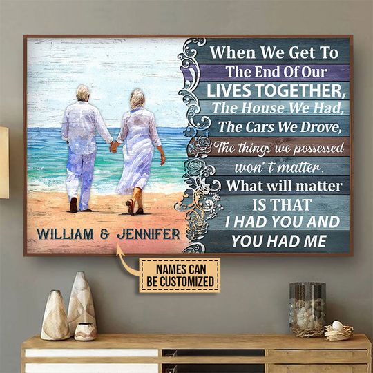 Discover Beach Old Couple Gift When We Get Old Custom Personalized Poster
