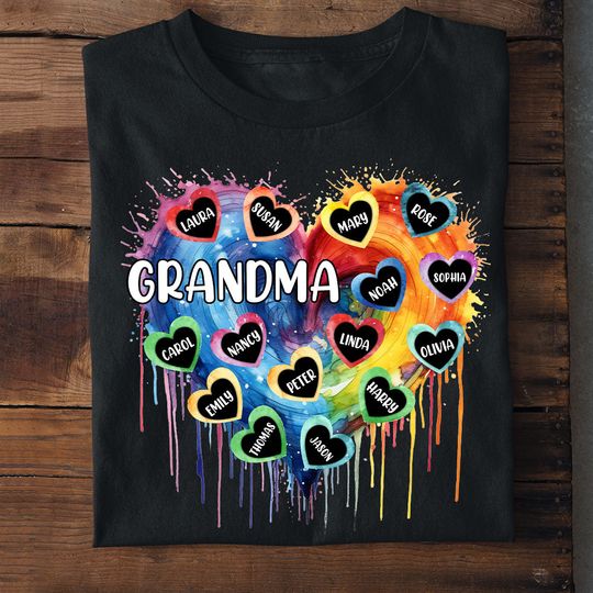 Discover Grandma Sweethearts Custom Names - Personalized Shirt