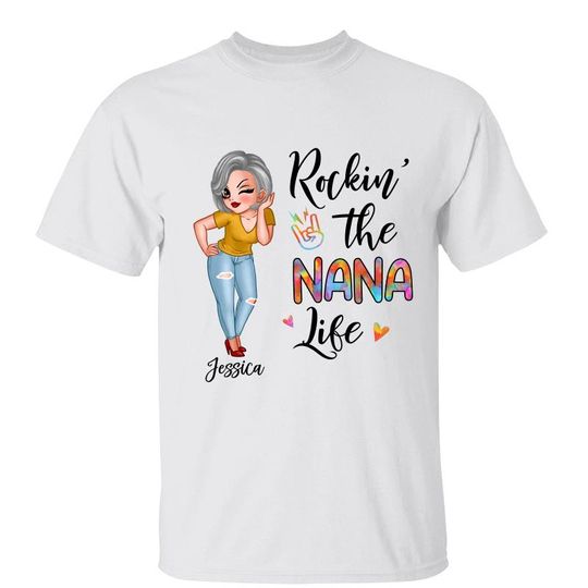 Discover Rockin‘ Mom Grandma Life Sassy Girl Personalized Shirt