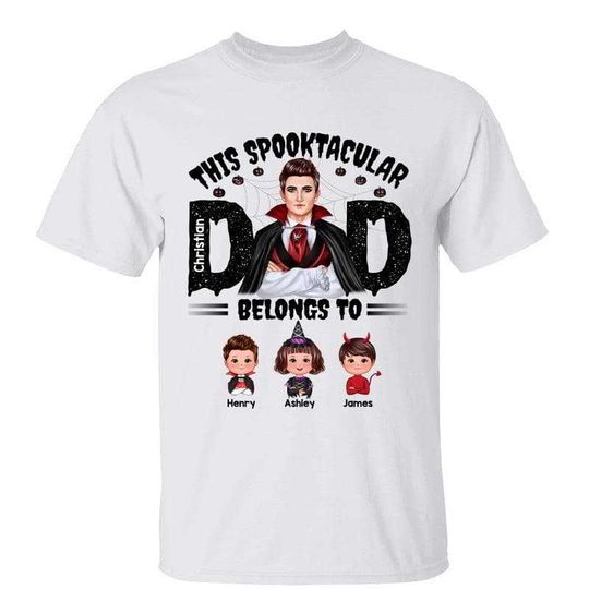 Discover Halloween This Spooktacular Dad Belongs To Doll Kids Personalized Shirt