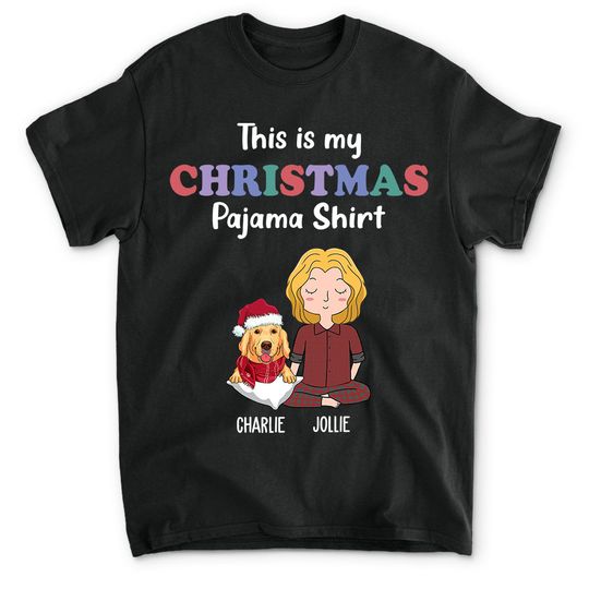 Discover Dog Christmas Pajama Shirt - Personalized Custom Unisex T-shirt