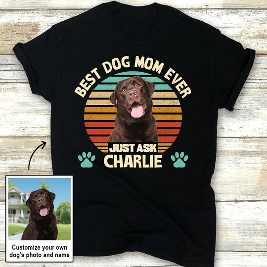 Discover Best Dog Mom/Dad - Personalized Custom Photo Unisex T-shirt 