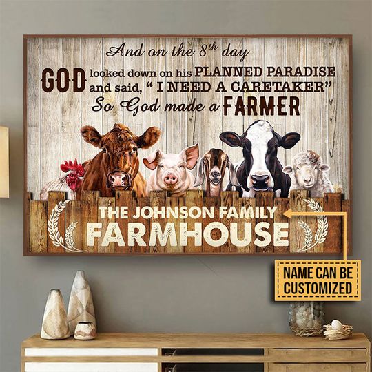 Discover Farm So God Made A Farmer Custom Personalized Poster