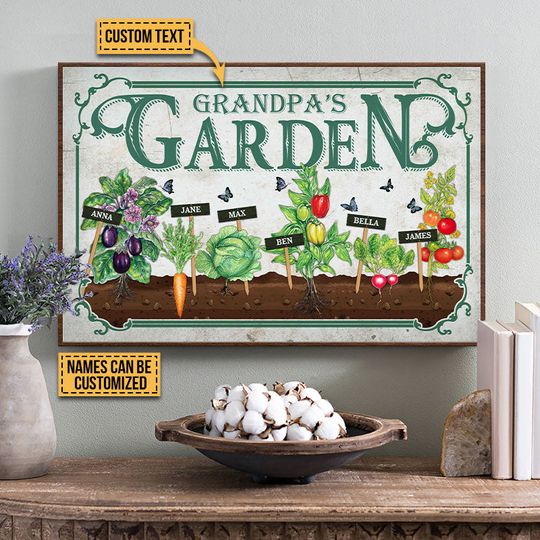 Discover Garden Vegetables Customized Farmhouse Garden Lover Personalized Poster