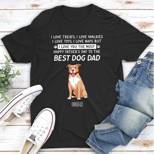 Discover To Our Best Dog Dad - Personalized Custom Unisex T-shirt