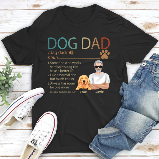 Discover Dog Dad Definition - Personalized Custom Unisex T-shirt