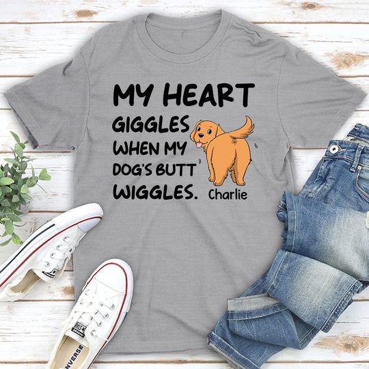 Discover Butt Wiggles - Personalized Custom Unisex T-shirt