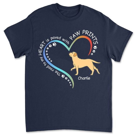 Discover Road To Heart Walking Dog - Personalized Custom Unisex T-shirt