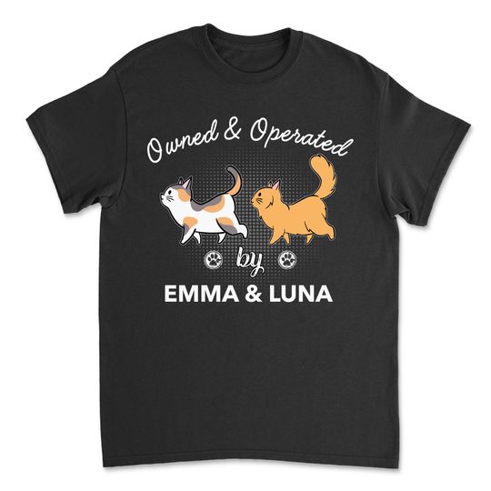 Discover Operated By Cats - Personalized Custom Unisex T-Shirt