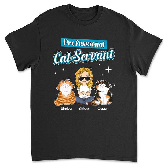 Discover Cat Servant Funny - Personalized Custom Unisex T-shirt 