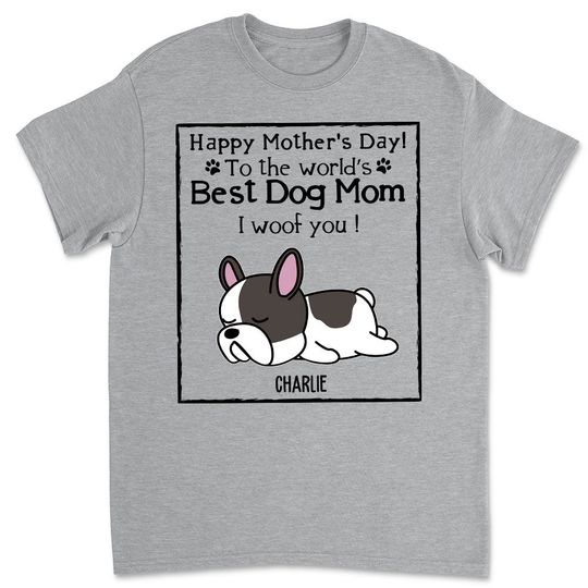 Discover Woof Best Dog Mom - Personalized Custom Unisex T-shirt 