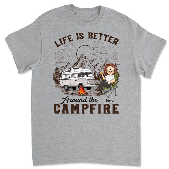 Discover Around Campfire - Personalized Custom Unisex T-shirt 