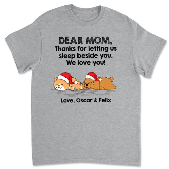 Discover Sleep Beside Pet - Personalized Custom Unisex T-shirt 