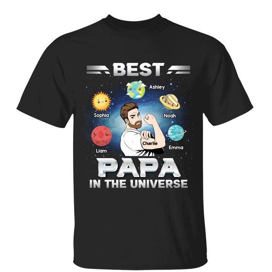Discover Best Dad Grandpa In Universe Personalized Custom T-Shirt