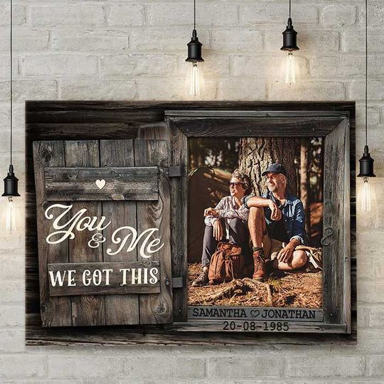 Discover You And Me Custom Upload Image Family Couple Gift Personalized Canvas