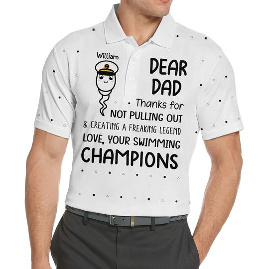Discover Dear Dad Thanks For Creating Freaking Legends Custom Father Gift Personalized Polo Shirt