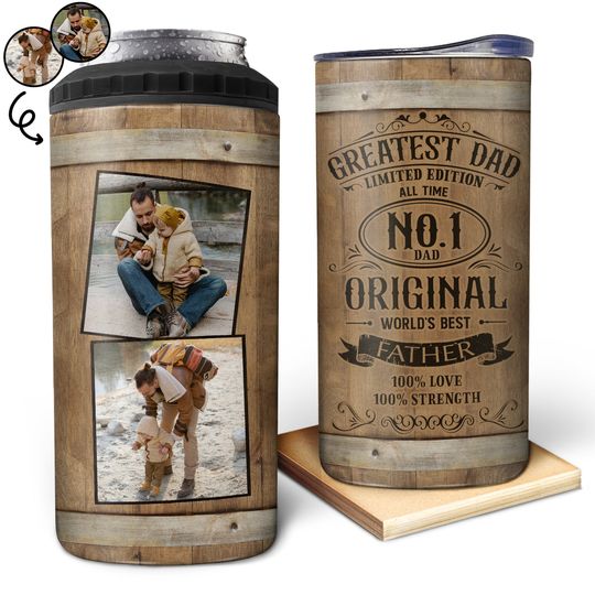 Discover Custom Photo Greatest Dad Limited Edition Gift For Papa Personalized Can Cooler Tumbler