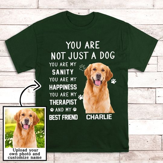 Discover Not Just Dog Photo - Personalized Custom Photo Unisex T-shirt 