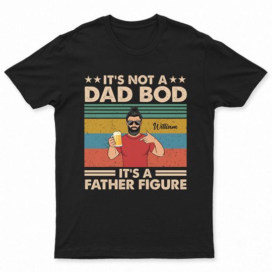 Discover Father's Figure Gift For Dad Custom Father's Day Gift Personalized Unisex T-Shirt