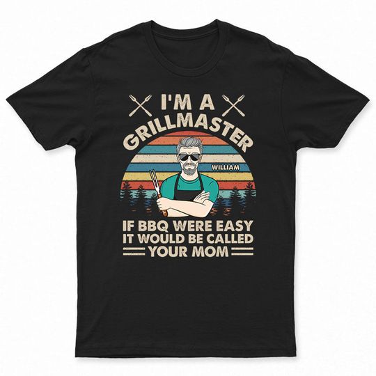 Discover Grilling Dad I'm A Grillmaster Custom Gift For Father's Day Personalized T-Shirt