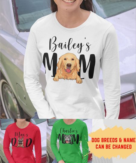 Discover Dog Mom/Dad - Personalized Custom Unisex Long Sleeve T-shirt 